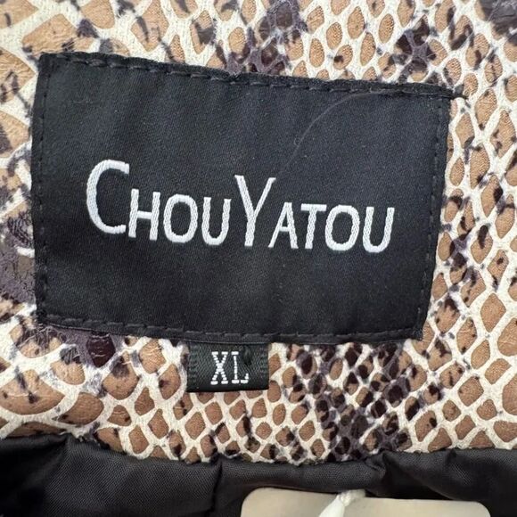 chouyatou Women's Studded Perfect Fit Faux Leather Moto Biker Jacket SZ L - Picture 7 of 14